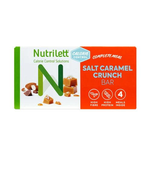 Nutrilett Salt Caramel Crunch Bar - Suolainen karamelli patukka 4 kpl - Päiväys 11/2024