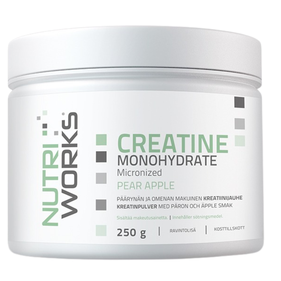 Nutri Works Creatine Monohydrate Pear Apple - Kreatiinijauhe Päärynä & Omena 250 g