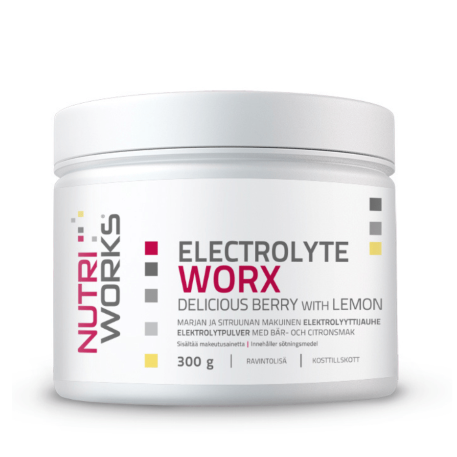 Nutri Works Electrolyte Worx - Elektrolyyttijauhe Marja & Sitruuna 300 g