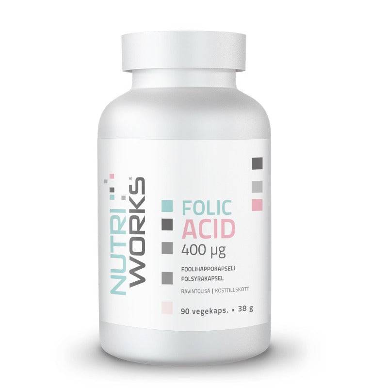 Nutri Works Folic Acid 400 µg - Foolihappokapseli 90 kaps. - Sinunapteekki.fi