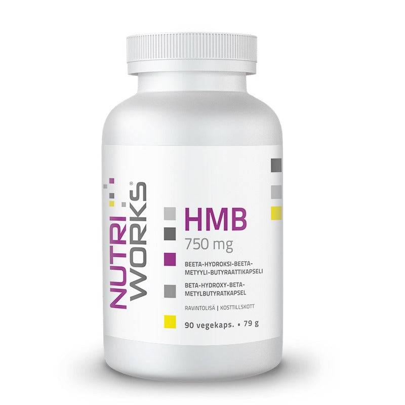 Nutri Works HMB 750 mg - Beeta-hydroksi - beeta - metyyliburaattikapseli 90 kaps. - Sinunapteekki.fi