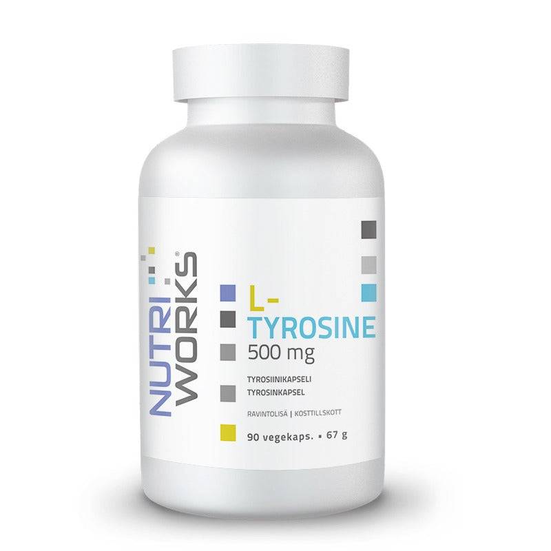 Nutri Works L-Tyrosine 500 mg - L-tyrosiinikapseli 90 kaps. - Sinunapteekki.fi