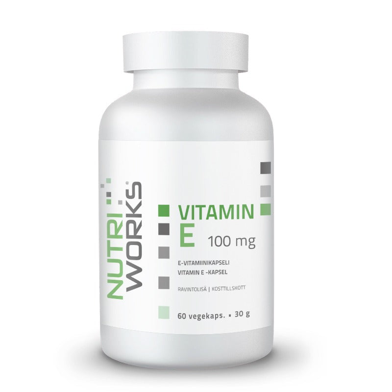 Nutri Works Vitamin E 100 mg - E-vitamiini 60 kaps.