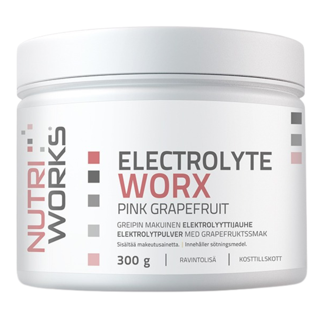 Nutri Works Electrolyte Worx Pink Grapefruit - Elektrolyyttijauhe Greippi 300 g