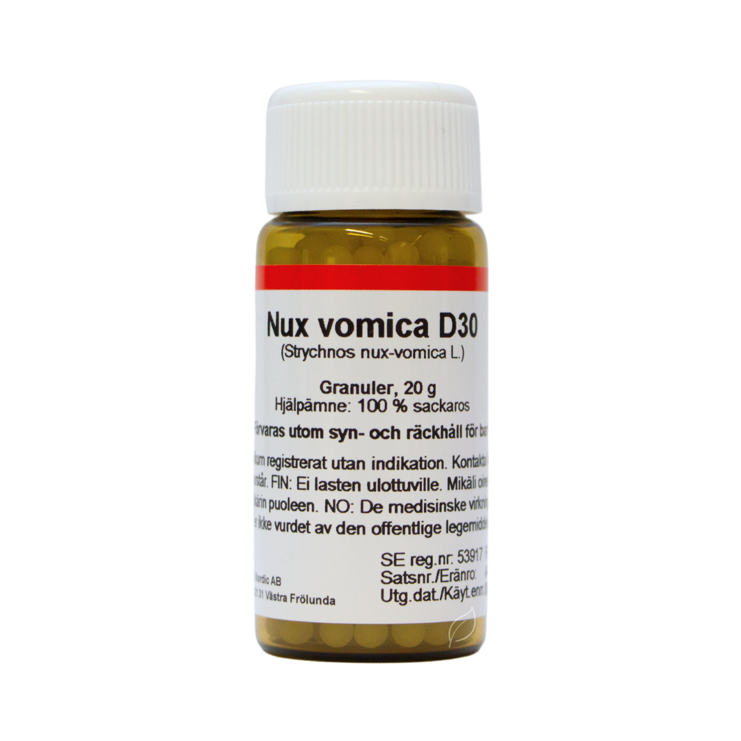Nux vomica D30 H295FIN - Sinunapteekki.fi