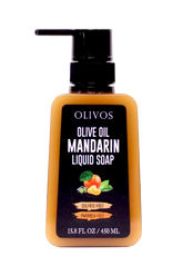 Olivos Olive Oil Mandarin Liquid Soap - Nestemäinen Mandariini & Oliiviöljysaippua 450 ml