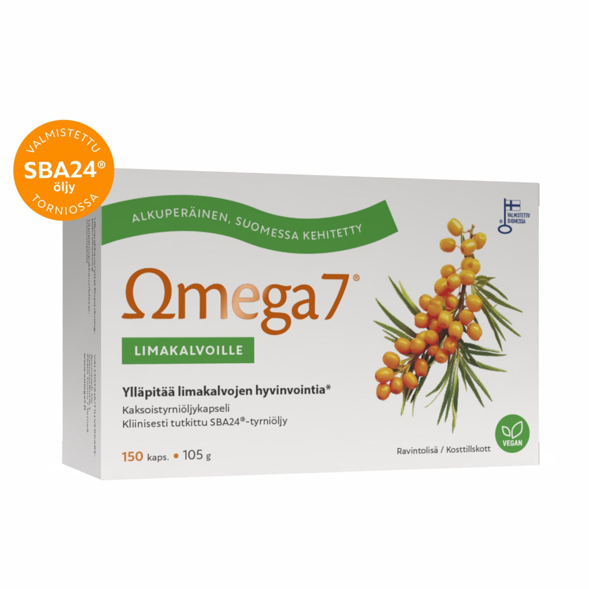 Omega7 SBA24® Kaksoistyrniöljykapseli 150 kaps.