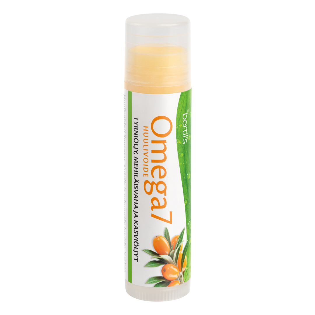 Bertil's Omega7 Huulivoide 5 g, kuivat huulet, sinunapteekki.fi
