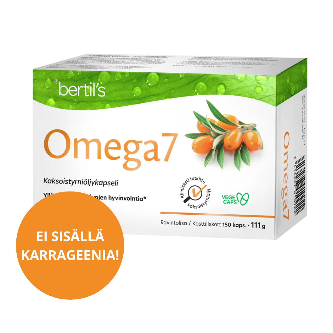 Bertil's Omega7 Kaksoistyrniöljy 150 kaps. - Sinunapteekki.fi