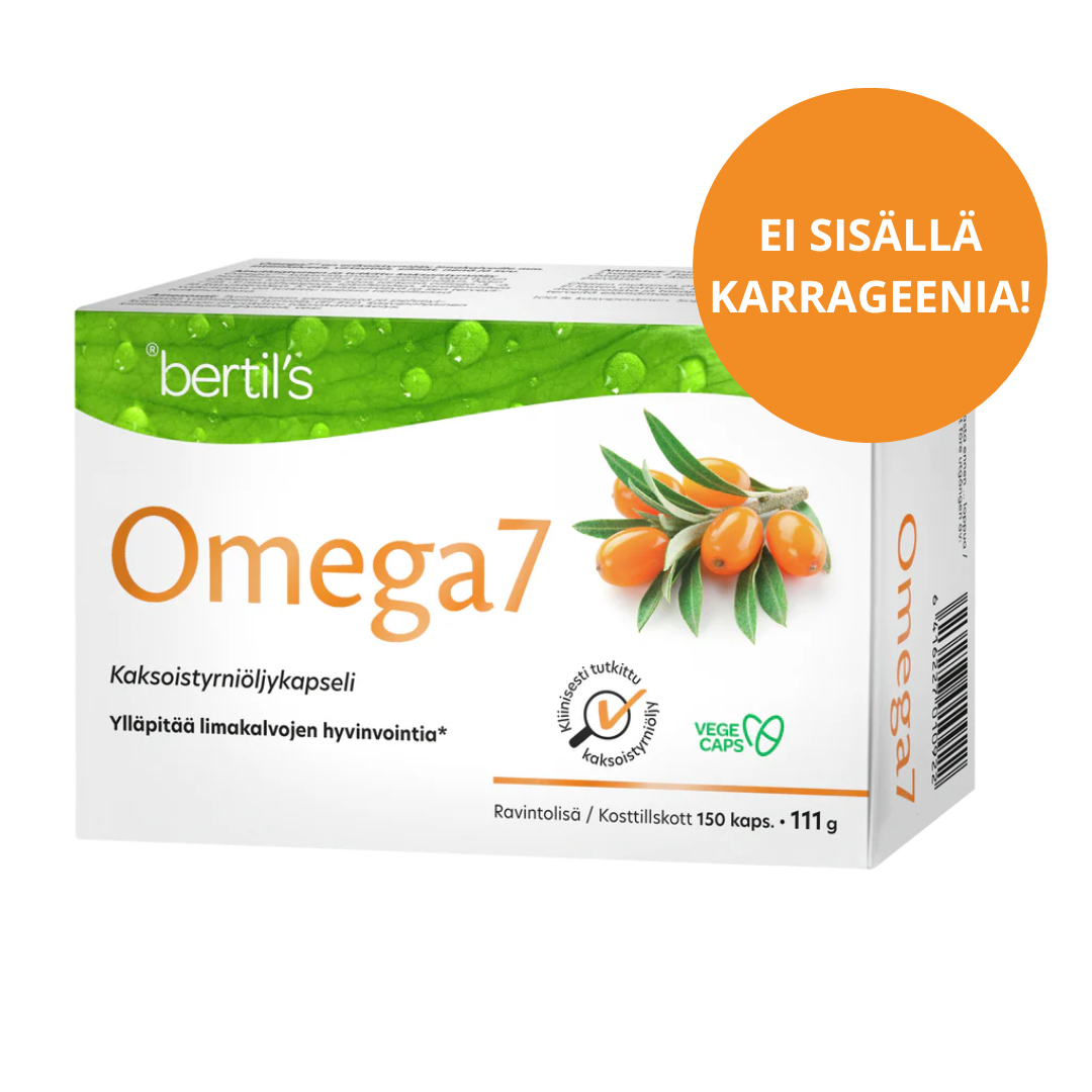 Bertil's Omega7 Kaksoistyrniöljy 150 kaps. - Sinunapteekki.fi