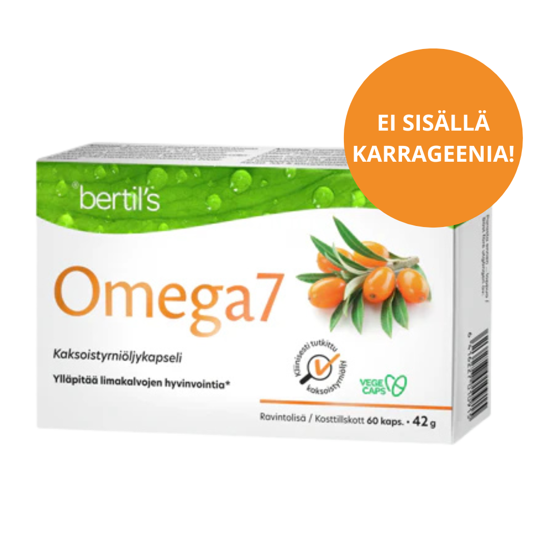Bertil's Omega7 Kaksoistyrniöljy 60 kaps. - Sinunapteekki.fi