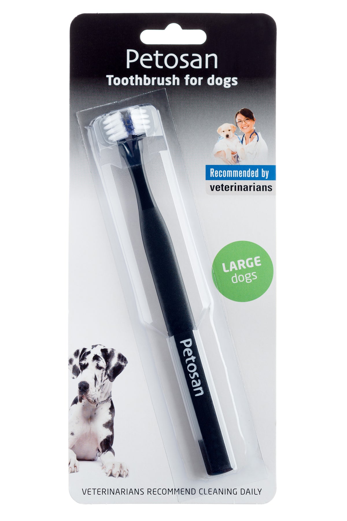 Petosan Toothbrush For Dogs - Kaksihaarainen Hammasharja Koirille L-Koko