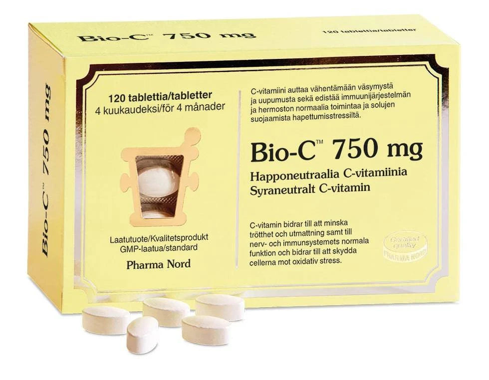 Pharma Nord Bio-C - Happoneutraali C-vitamiini 750 mg 120 tabl. - Sinunapteekki.fi