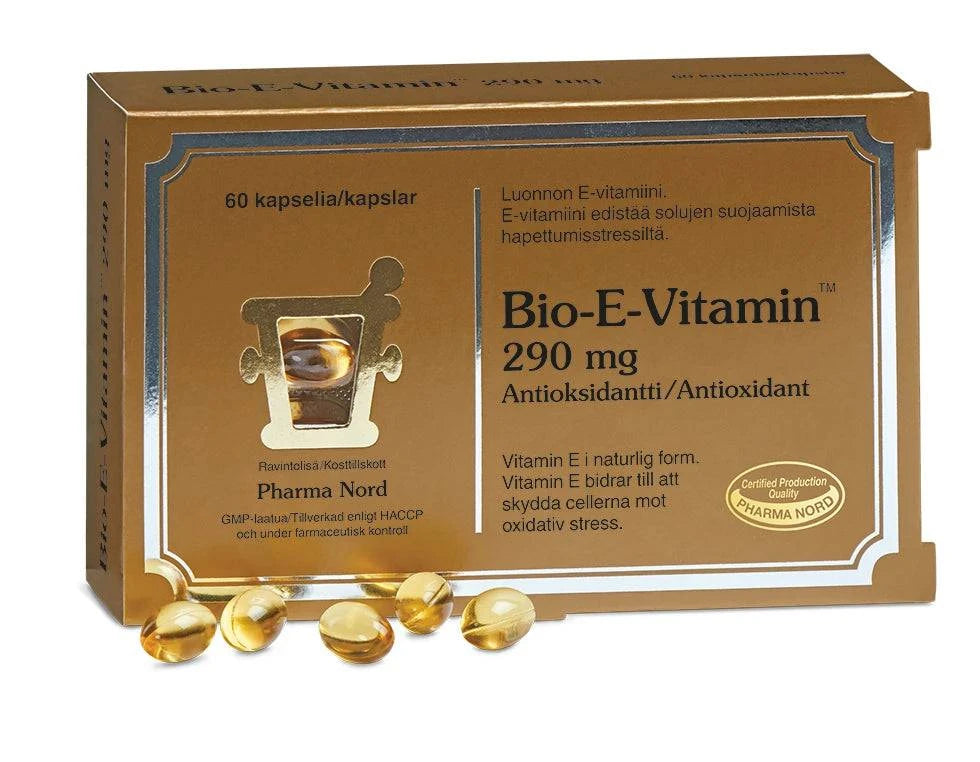 Pharma Nord Bio-E-Vitamin 290 mg - E-vitamiini 60 kaps. - Sinunapteekki.fi