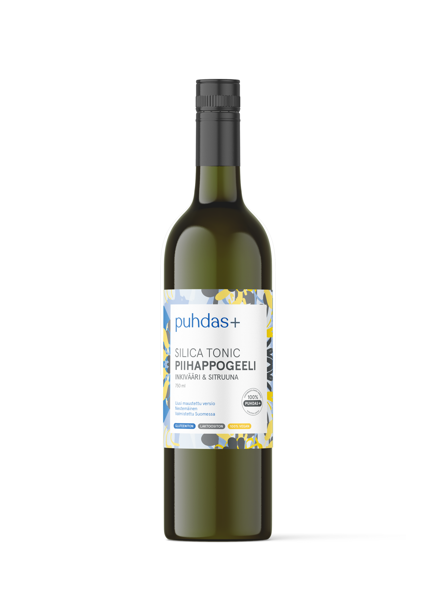 Puhdas+ Silica Tonic Piihappogeeli Inkivääri & Sitruuna 750 ml