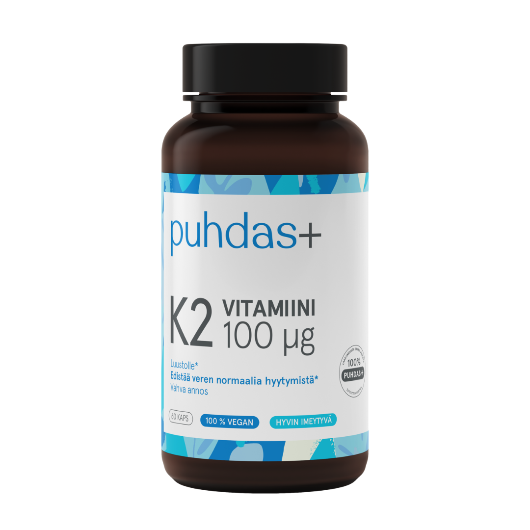 Puhdas+ Vahva K2-vitamiini 60 kaps.
