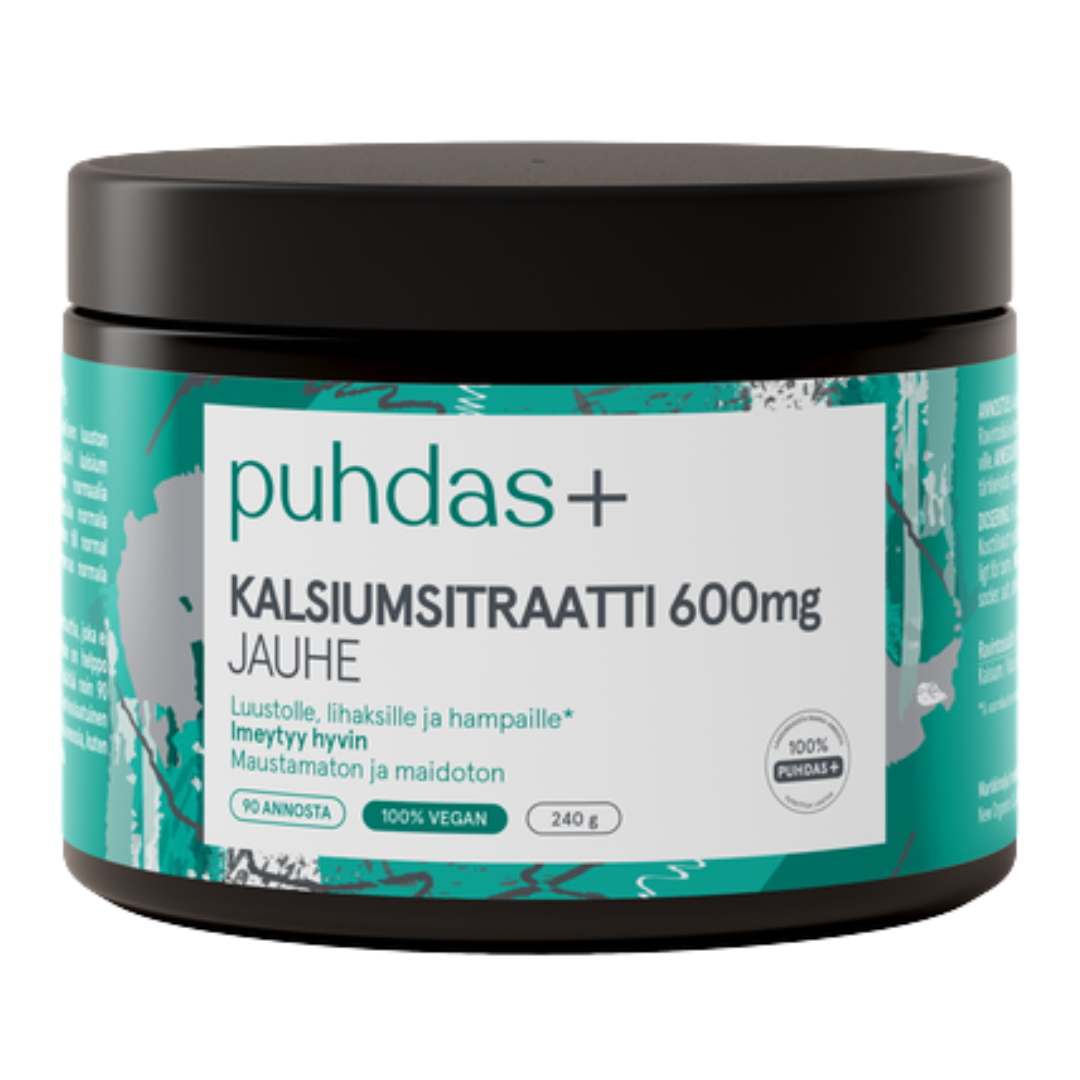 Puhdas+ Kalsiumsitraatti 600 mg - 240 g