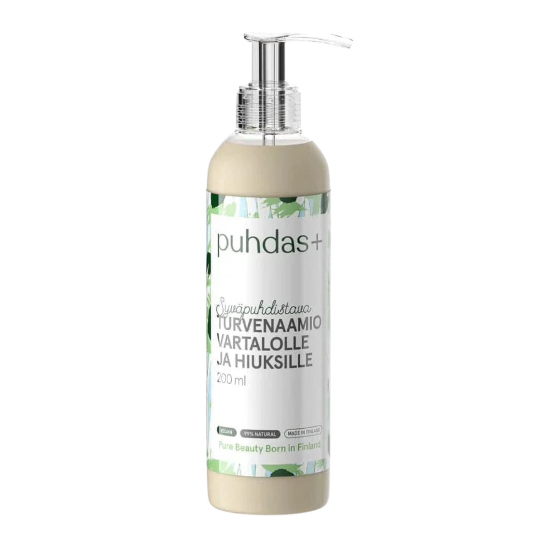 Puhdas+ Syväpuhdistava Turvenaamio Vartalolle ja Hiuksille 200 ml