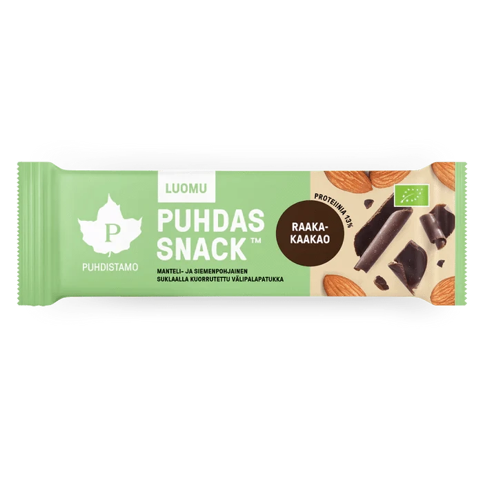Puhdistamo Puhdas Snack Raakakaakao Välipalapatukka 40 g