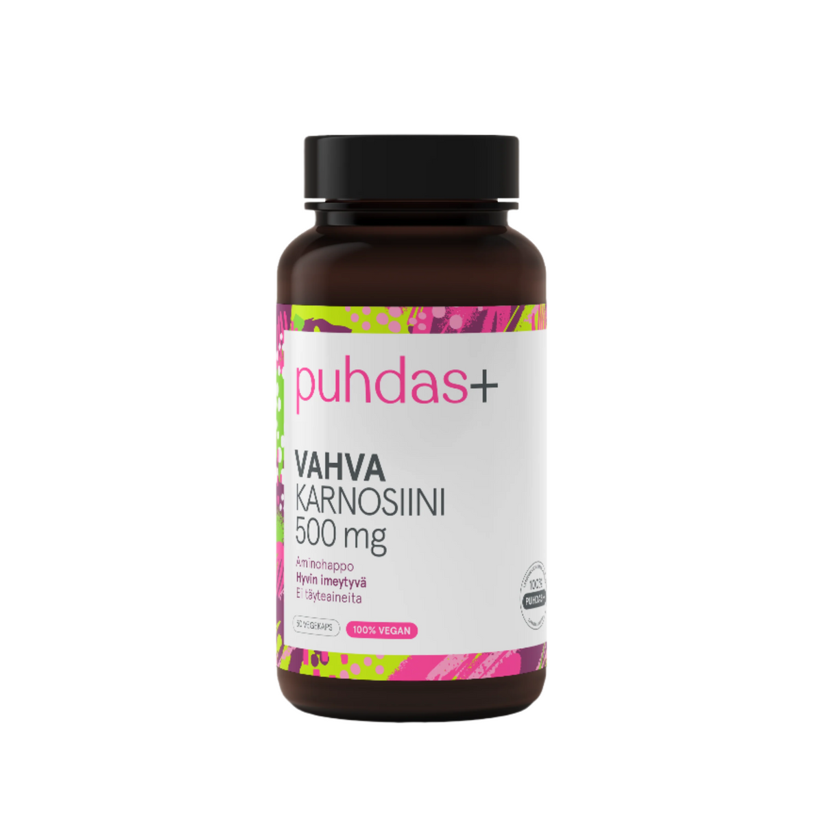 Puhdas+ Vahva Karnosiini 500 mg 50 kaps.