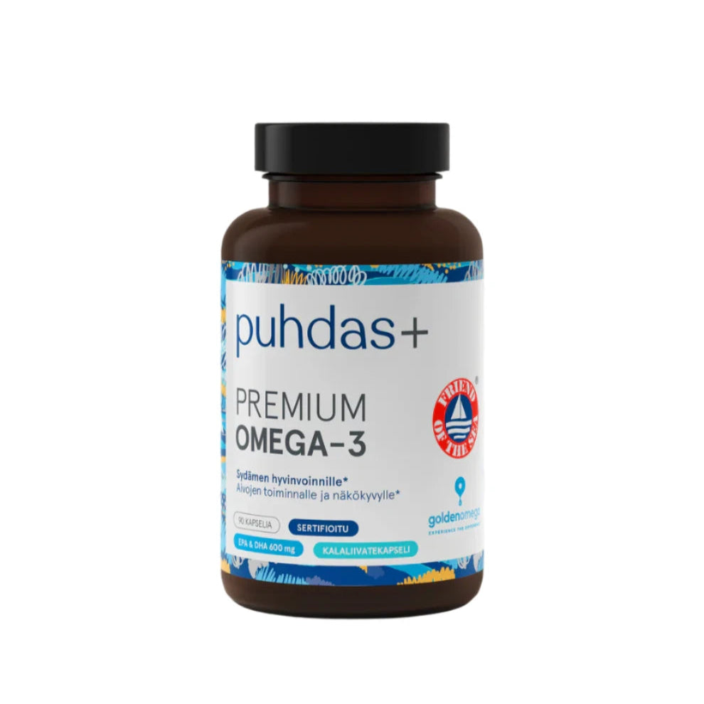Puhdas+ Premium Omega-3 - 600 mg Kalaöljykapselit 90 kaps.