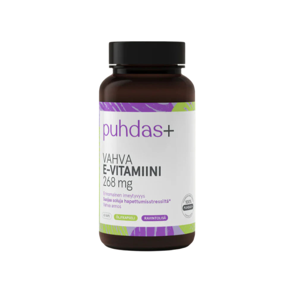 Puhdas+ Vahva E-vitamiini 268 mg 60 kaps.