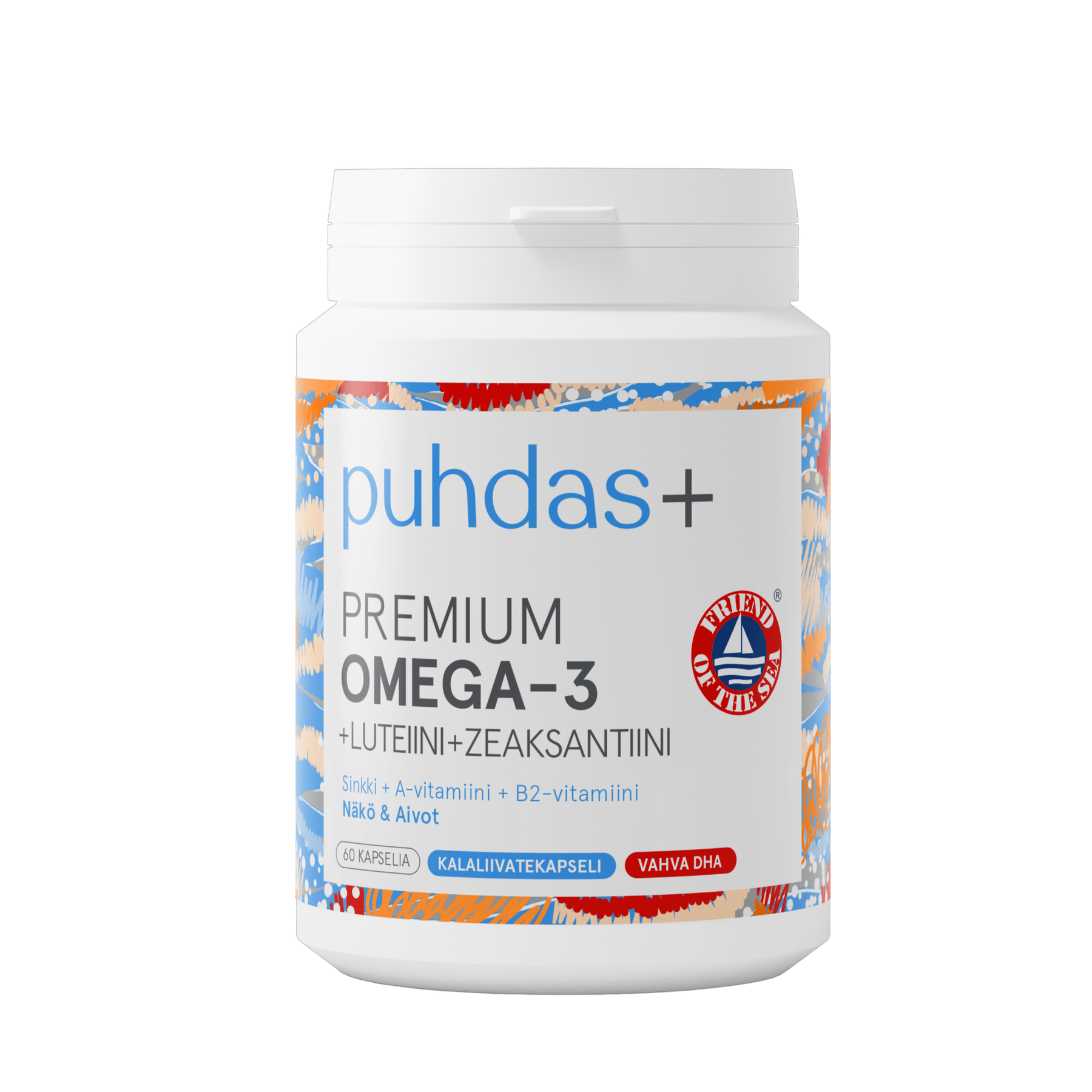 Puhdas+ Premium Omega-3 + Luteiini + Zeaksantiini 60 kaps. - Sinunapteekki.fi
