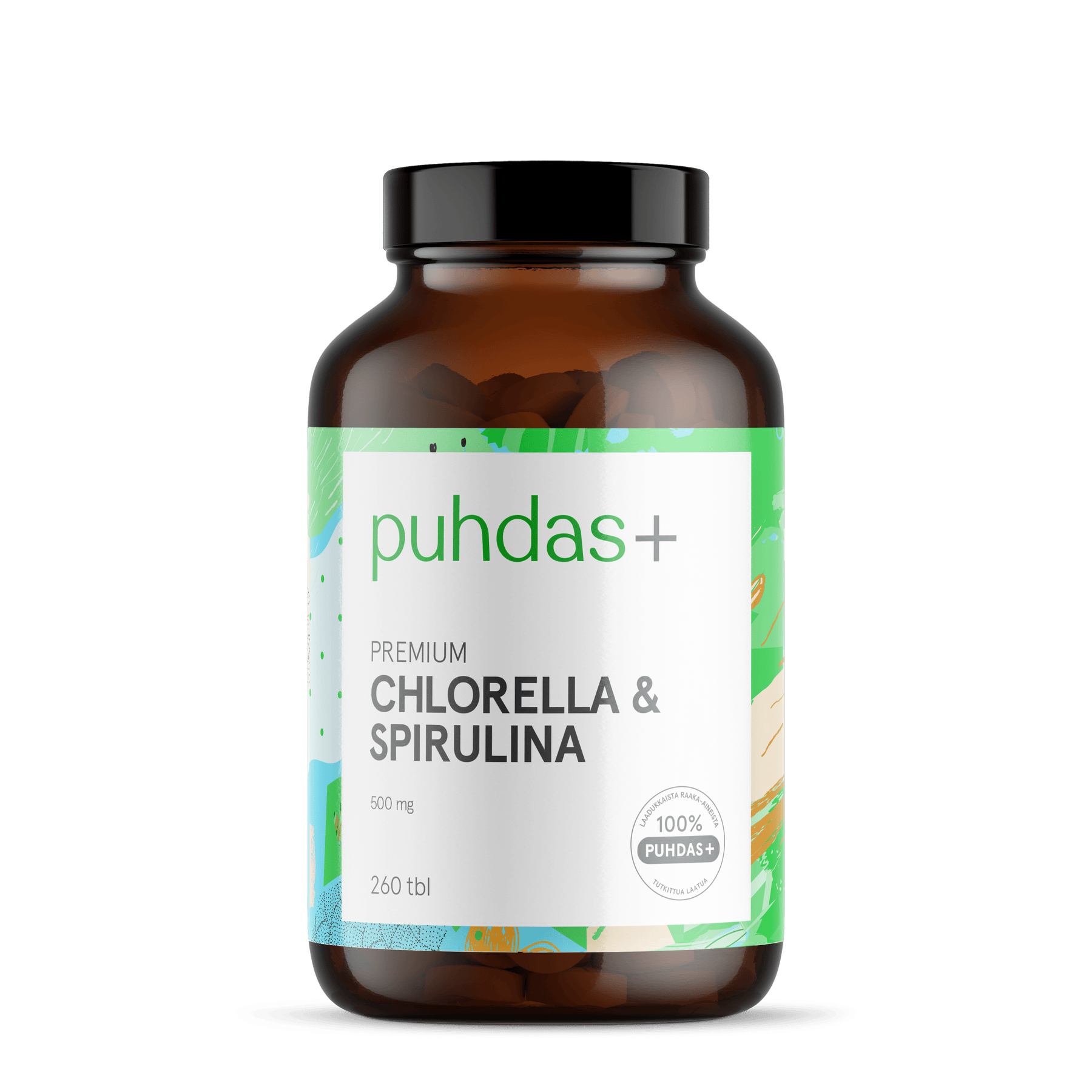 Puhdas+ Premium Chlorella & Spirulina 500 mg 260 tabl.
