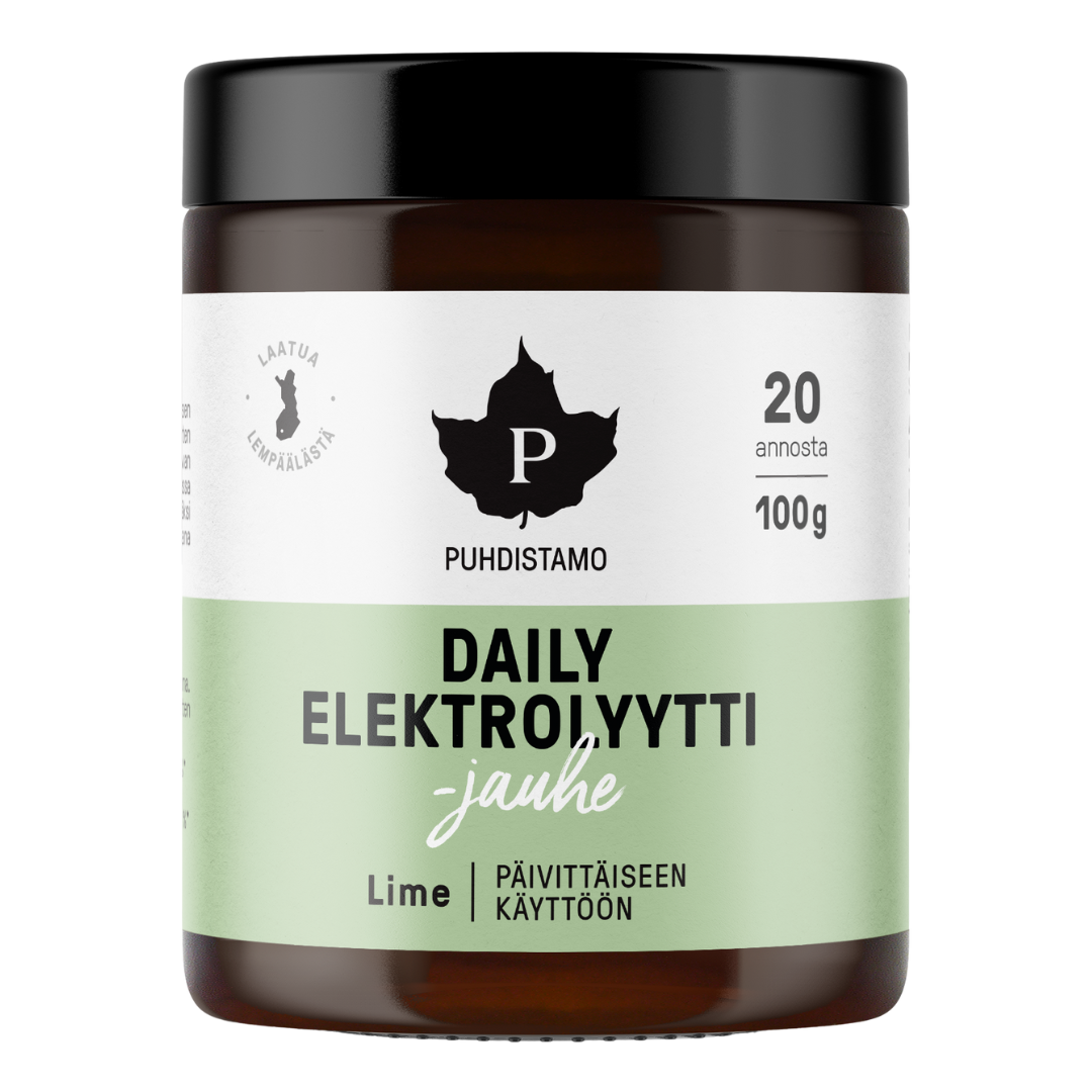 Puhdistamo Daily Elektrolyyttijauhe Lime 100 g