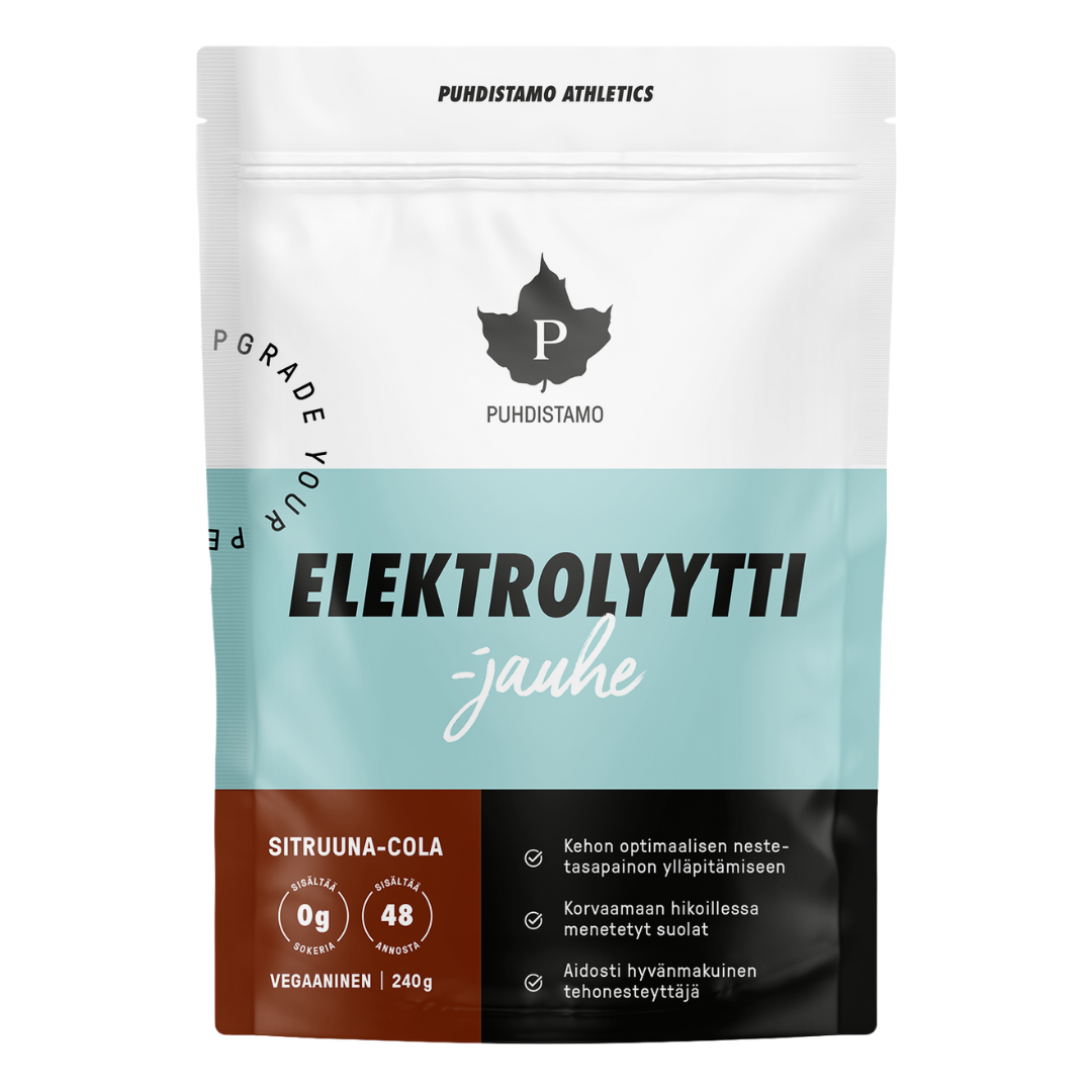Puhdistamo Athletics Elektrolyyttijauhe Sitruuna-Cola 240 g