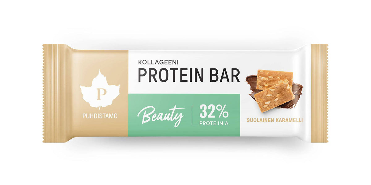 Puhdistamo Kollageeni Protein Bar - Suolainen karamelli 30 g - Sinunapteekki.fi