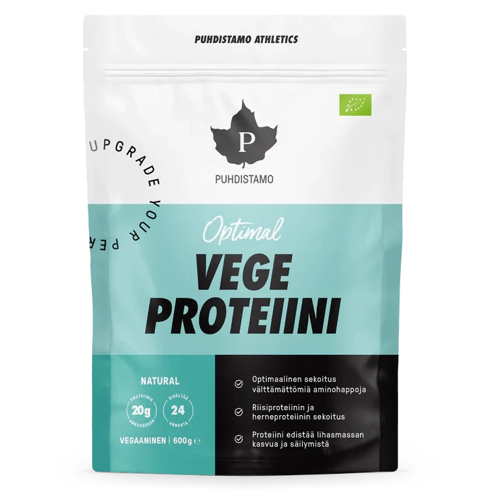 Puhdistamo Athletics Vege Proteiini Natural 600 g - Sinunapteekki.fi