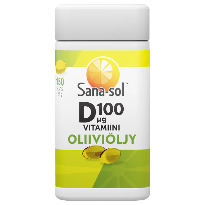 Sana-Sol D-Vitamiini Oliiviöljykapseli 100 μg 150 kaps.
