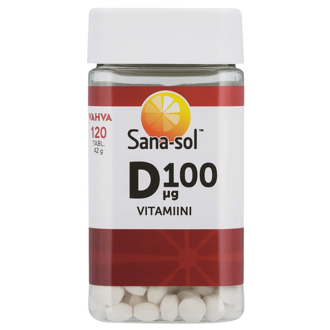 Sana-sol Vahva D-Vitamiini 100 µg 120 tabl.
