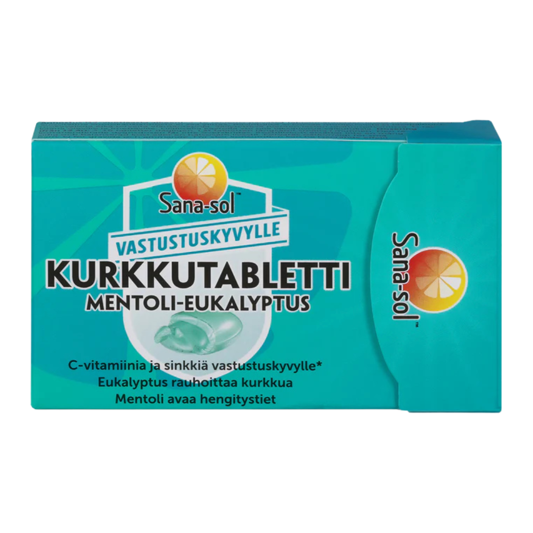 Sana-sol Kurkkutabletti Mentoli-Eukalyptus 16 tabl.