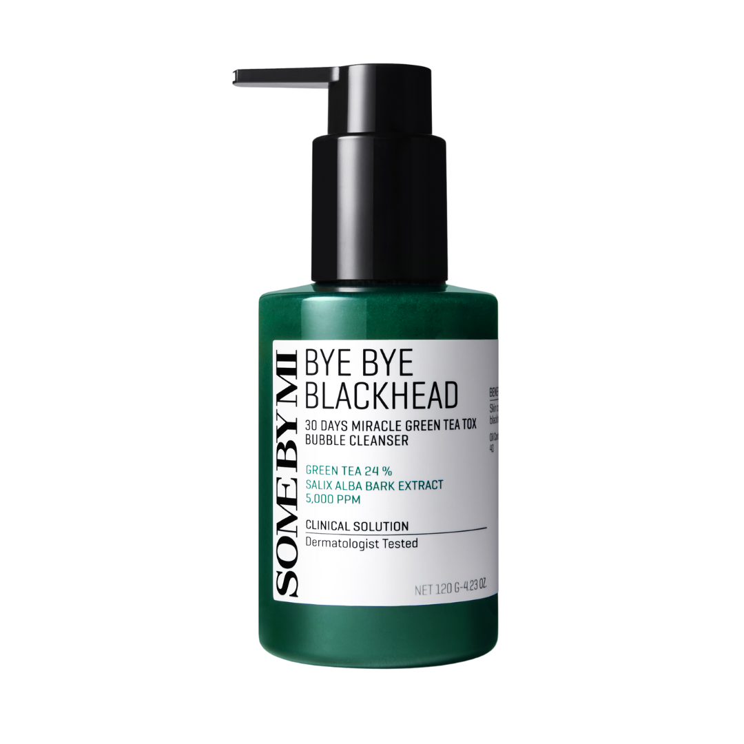 Some By Mi Bye Bye Blackhead 30 Days Miracle Green Tea Tox Bubble Cleanser - Puhdistusaine 120 g - Sinunapteekki.fi