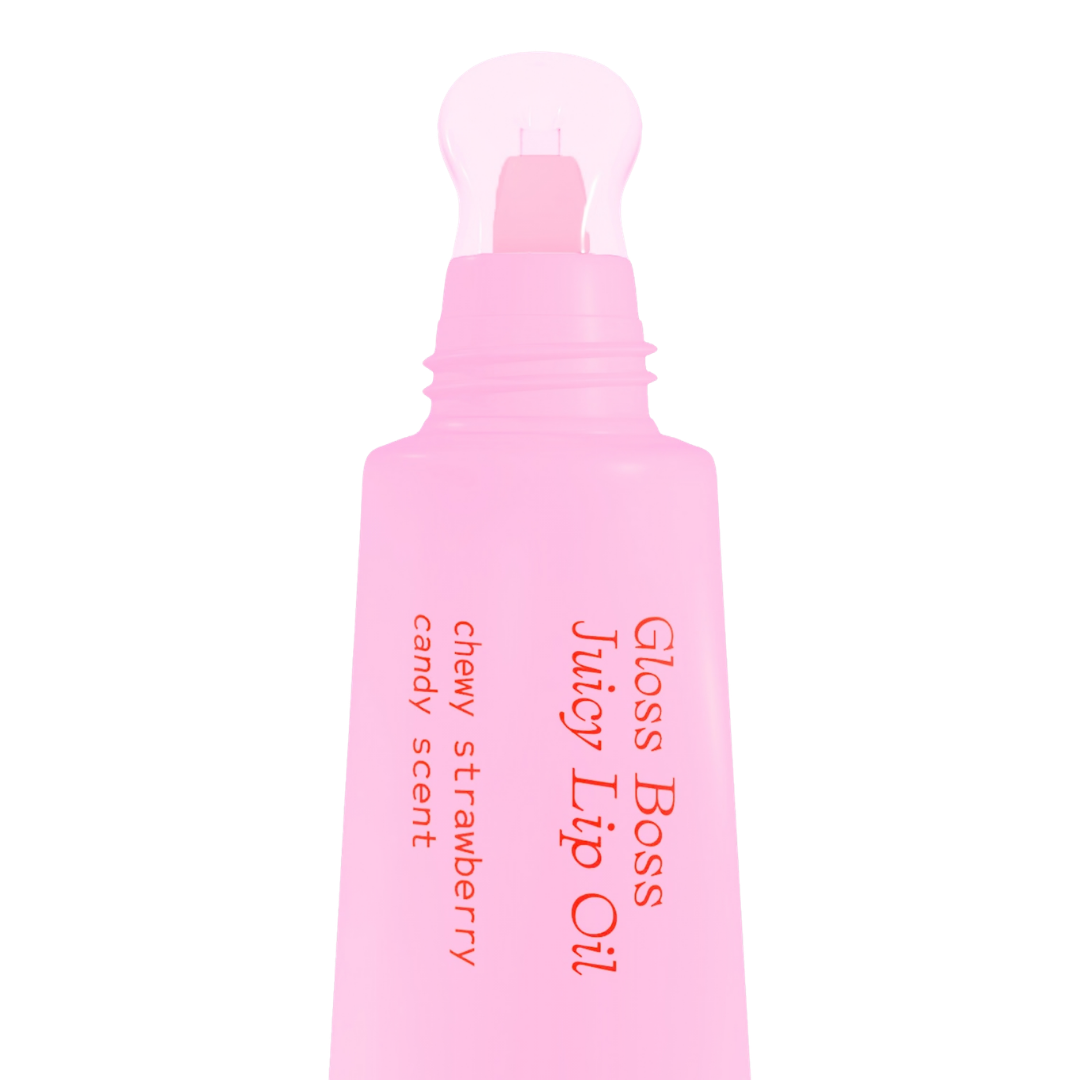 Kosteuttava Scandy Gloss Boss Juicy Lip Oil -huuliöljy, jossa on kevyt vaaleanpunainen sävy