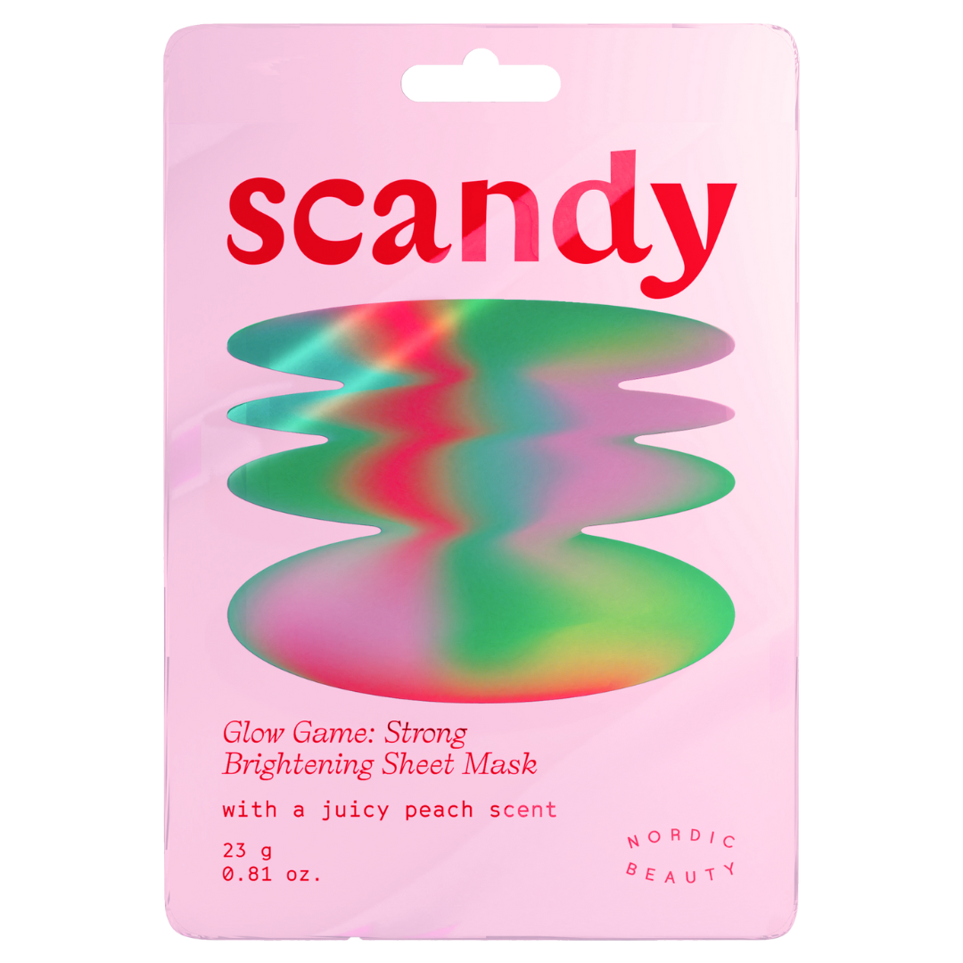 Scandy Glow Game: Strong Brightening Sheet Mask, kirkastava kangasnaamio, 1 kpl, sinunapteekki.fi