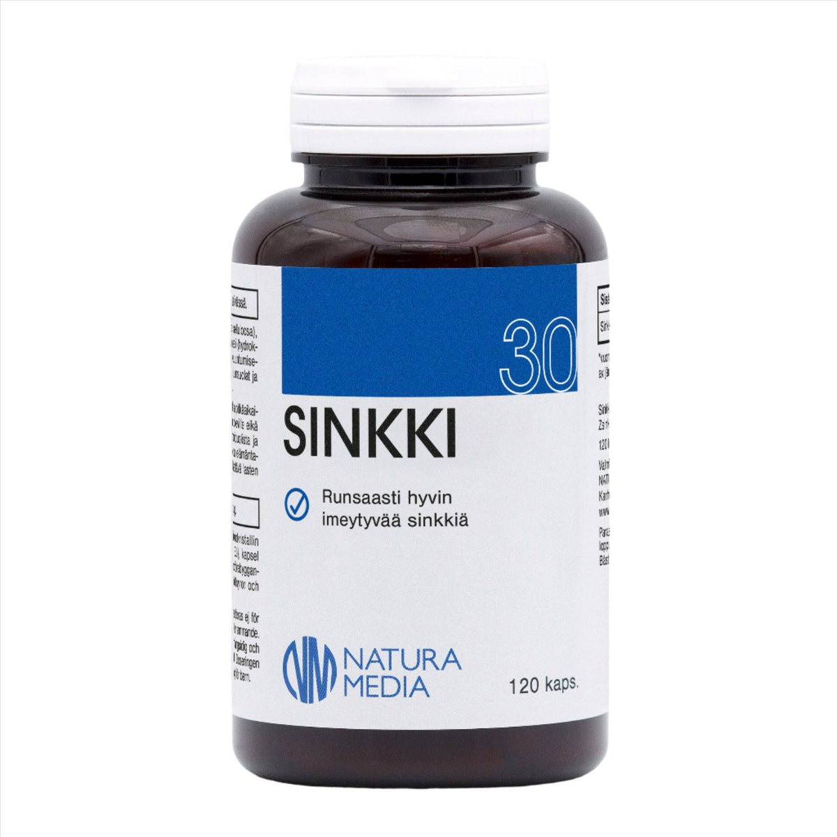 Natura Media Sinkki 30 mg 120 kaps. - Sinunapteekki.fi