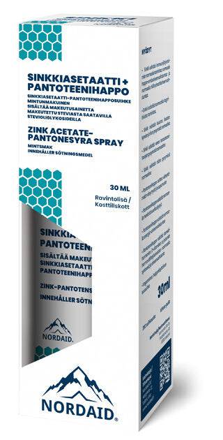 Nordaid Sinkkiasetaatti suusuihke 30 ml - Sinunapteekki.fi