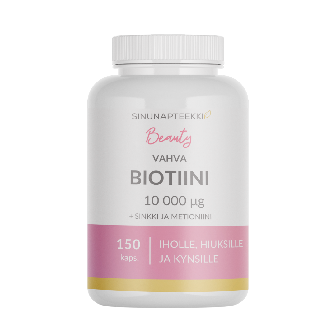 Sinunapteekin Beauty Vahva Biotiini 10 000 µg 150 kaps. - Sinunapteekki.fi