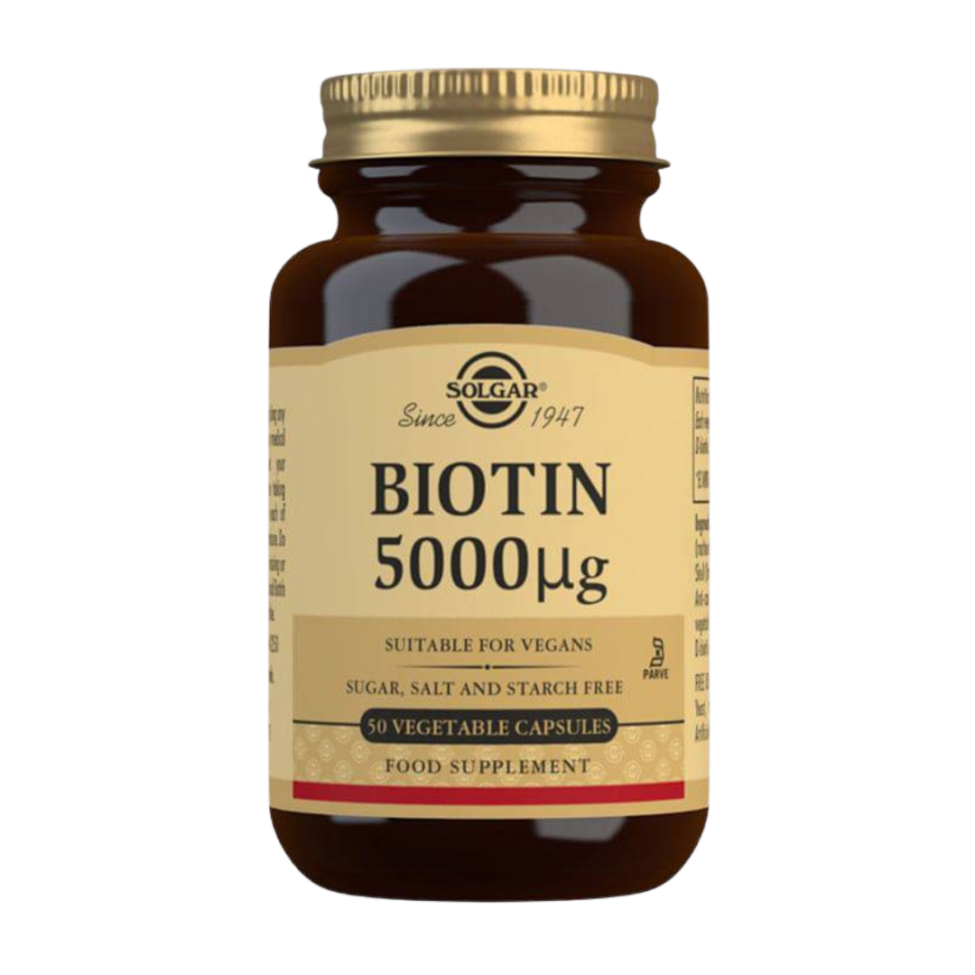 Solgar Biotin 5000 µg - Biotiini 50 kaps.