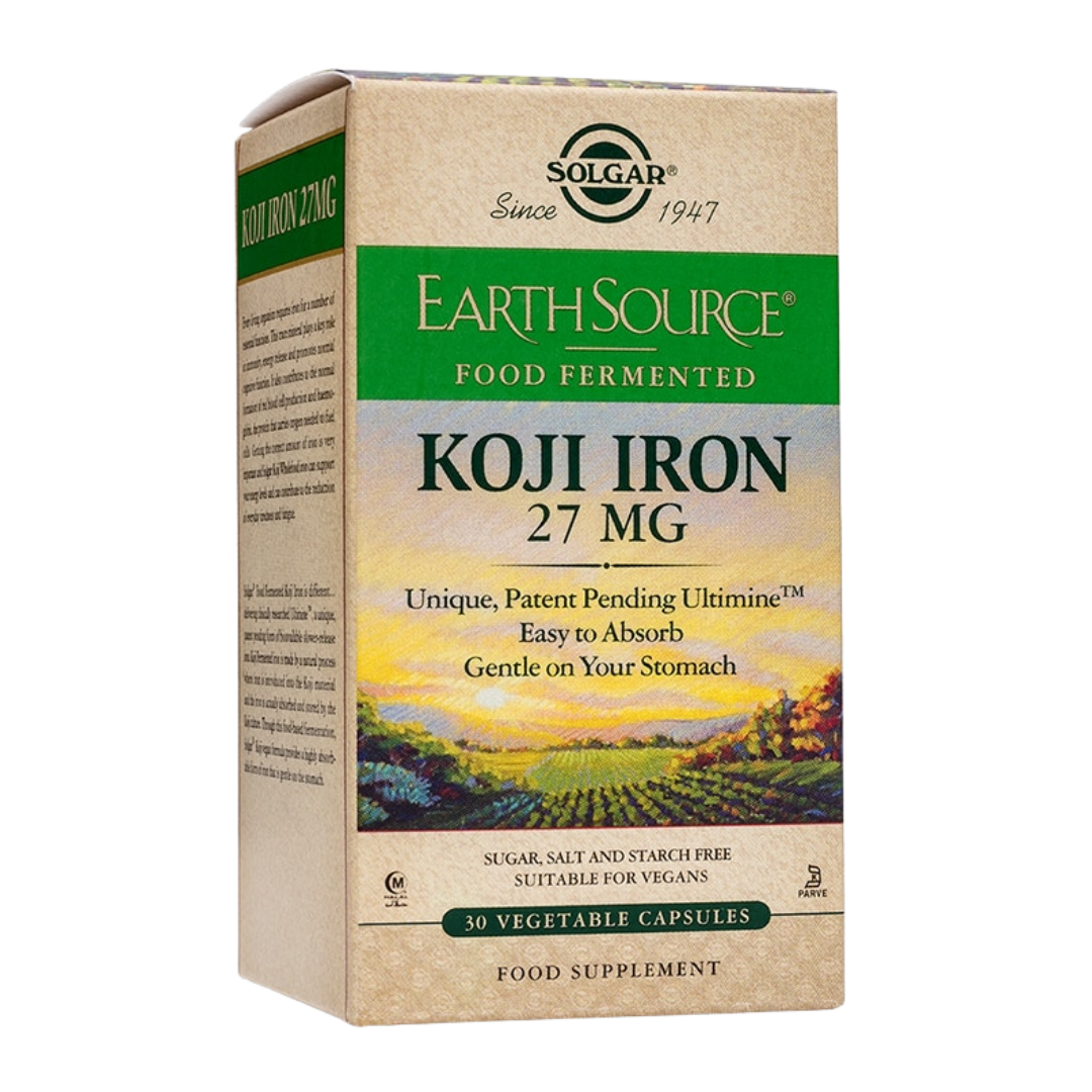 Solgar Earth Source Food Fermented Koji Iron - Rautavalmiste 30 vegetabl.