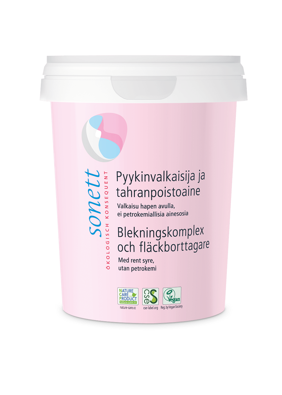 Sonett Pyykinvalkaisija ja tahranpoistoaine - Vegaaninen 450 g - Sinunapteekki.fi