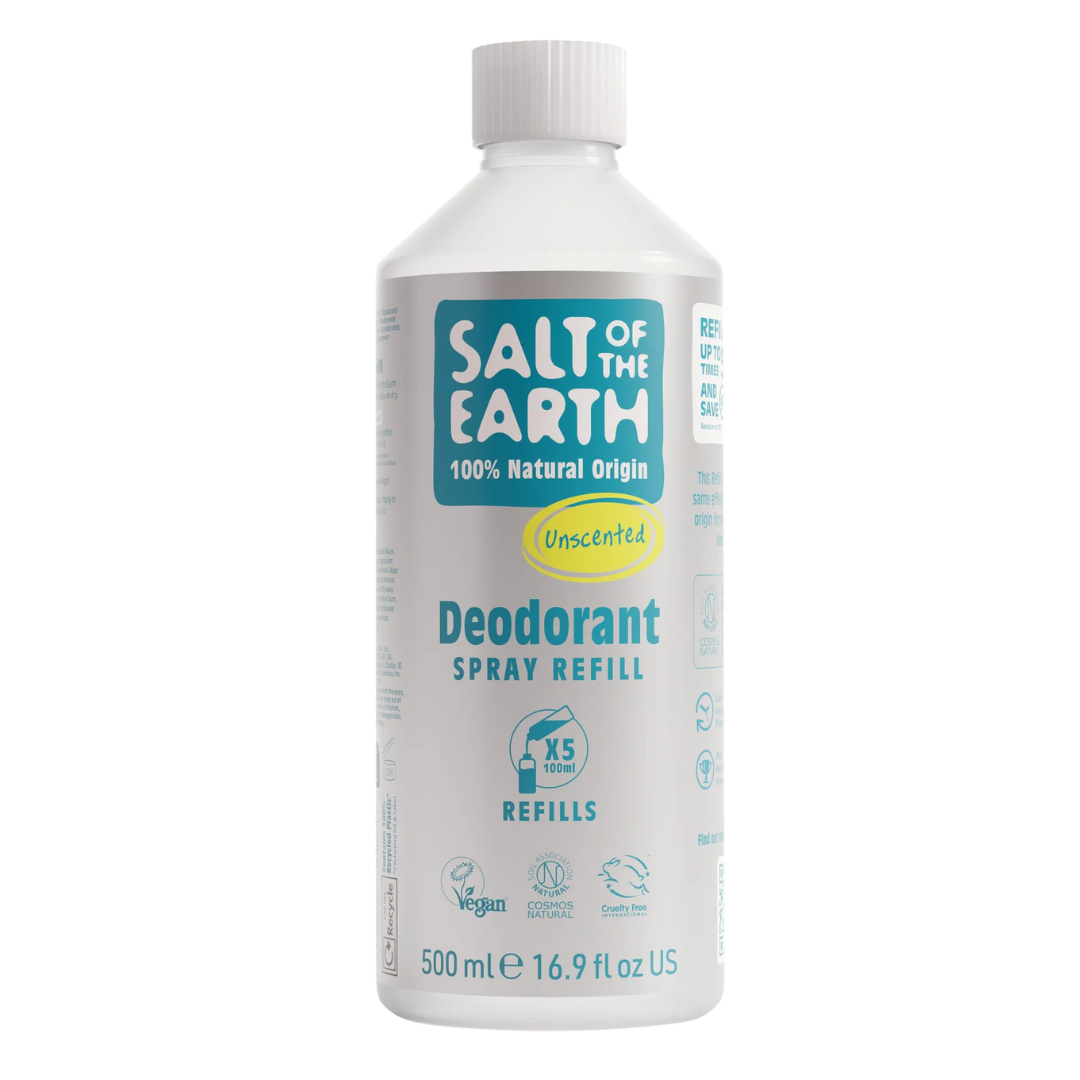 Salt of the Earth - Tuoksuton Spray Deodorantti täyttöpakkaus 500 ml