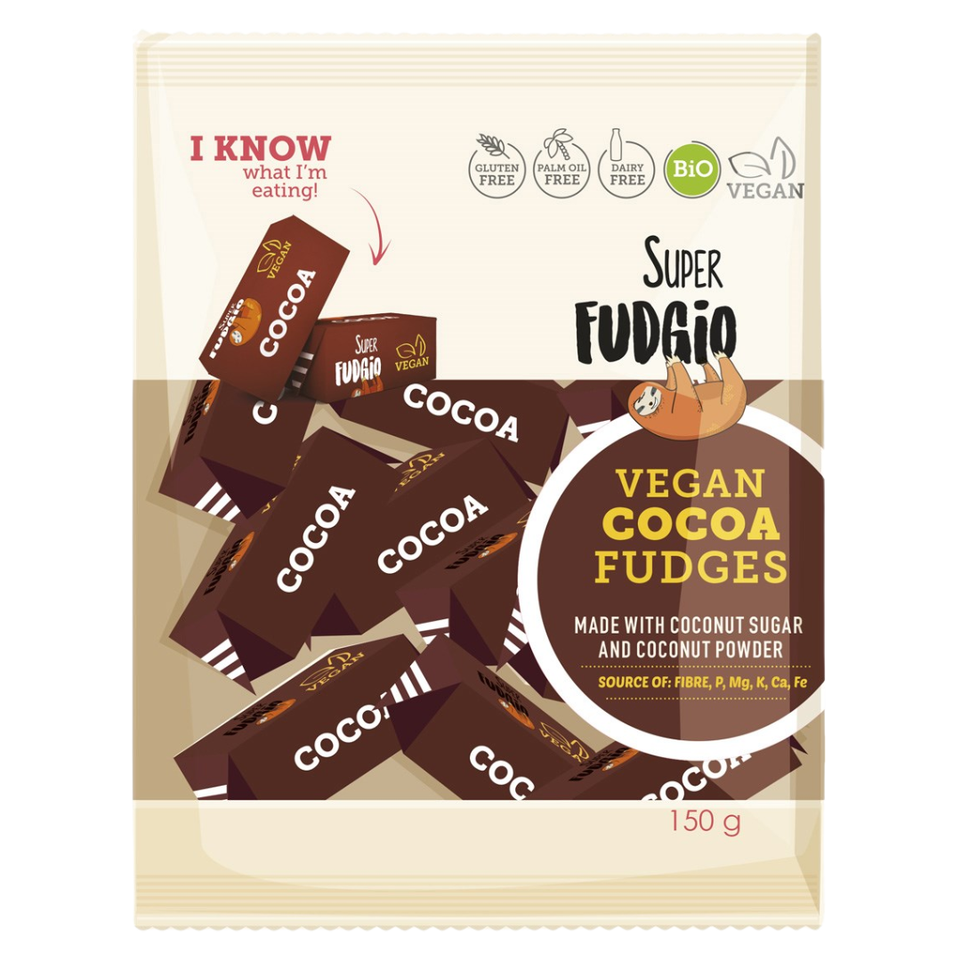 Super Fudgio Toffee, kaakao 150 g, vegaaninen