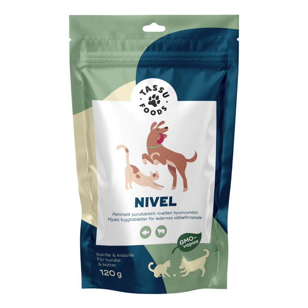 Tassu Foods Nivel - Koirille ja Kissoille 40 Purutablettia 120 g