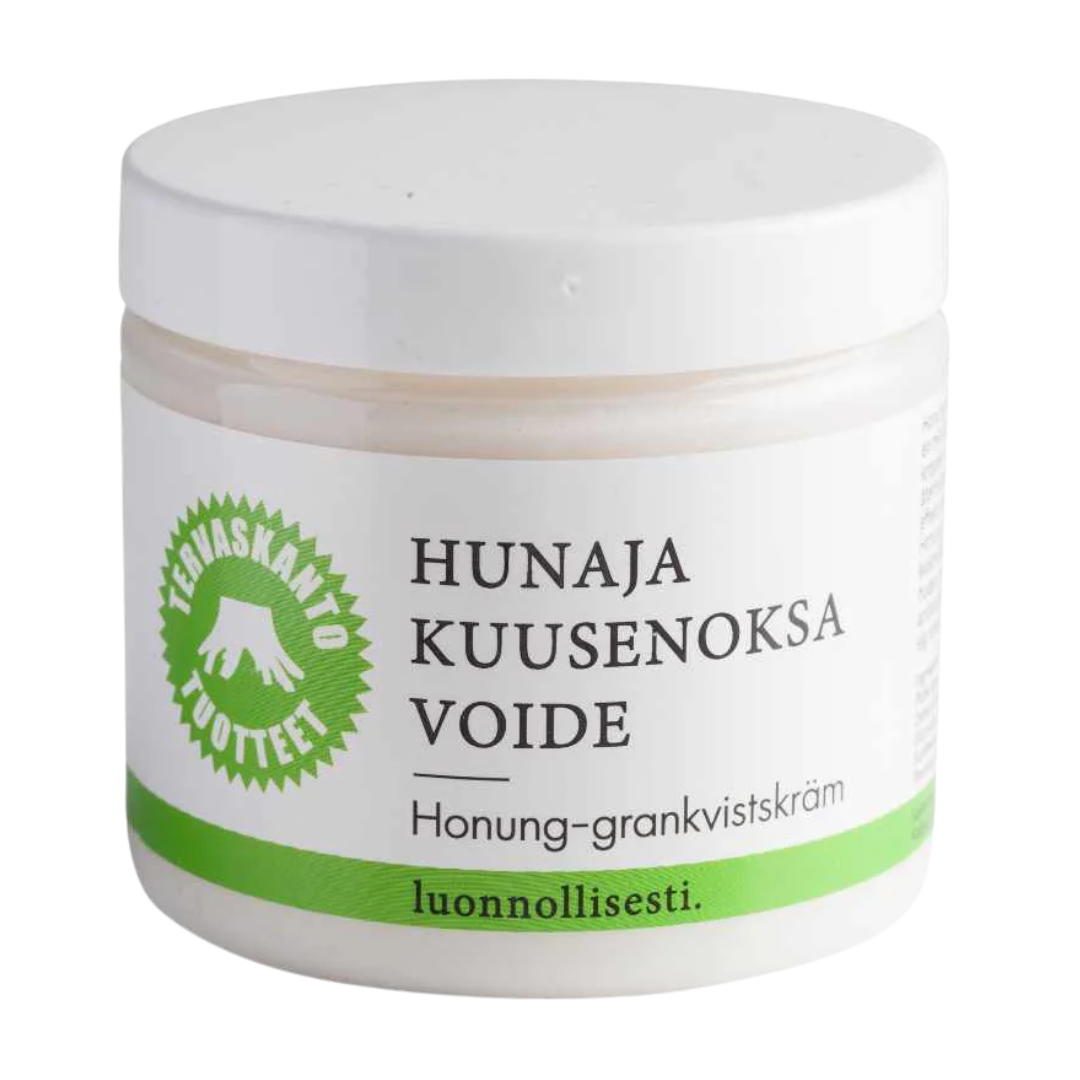 Tervaskanto Hunaja-kuusenoksavoide 200 ml vartalovoide, sinunapteekki.fi