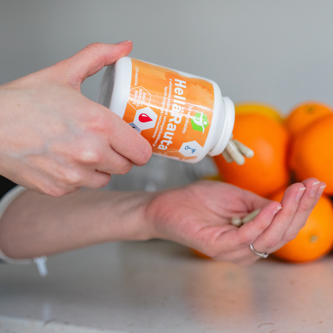 Kotimainen, lempeä ja vatsaystävällinen HelläRauta auttaa vähentämään väsymystä ja uupumusta sekä edistää immuunijärjestelmän normaalia toimintaa.