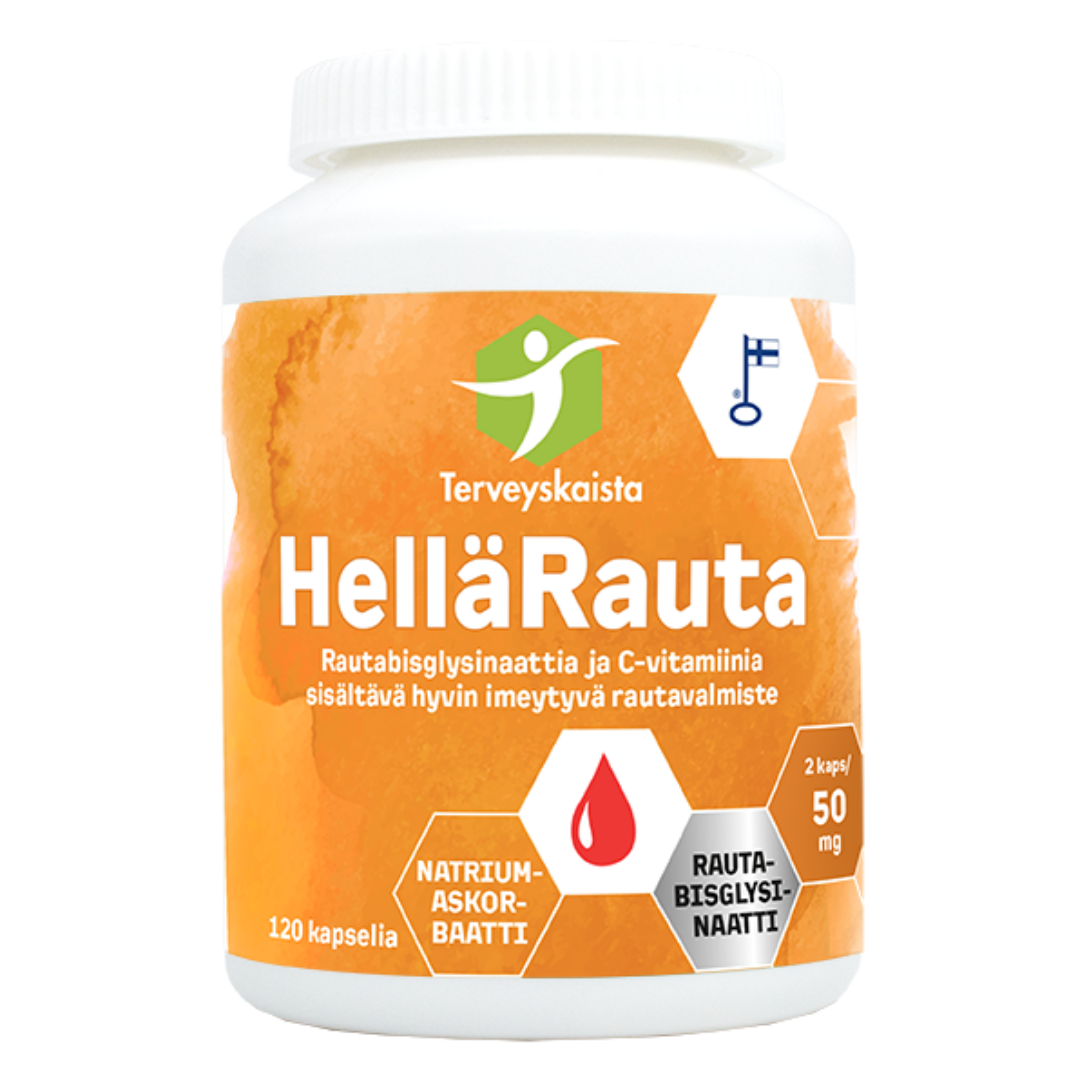 Terveyskaista HelläRauta 50 mg 120 kaps. - Sinunapteekki.fi